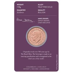 Pre-Owned 2024 UK Full Sovereign Gold Coin - Carded