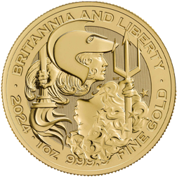 Pre-Owned 2024 UK Britannia and Liberty 1oz Gold Coin