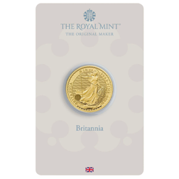 Pre-Owned UK King Charles III Britannia 1/4oz Gold Coin - Carded - Mixed Dates