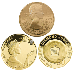 Pre-Owned 2012 UK Queen’s Diamond Jubilee Royal Proof Gold 3-Coin Set
