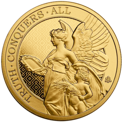 Pre-Owned 2022 St Helena The Queen's Virtues: Truth 1oz Gold Coin