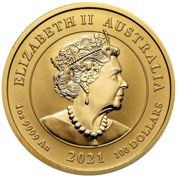 Pre-Owned 2021 Australian Double Pixiu 1oz Gold Coin
