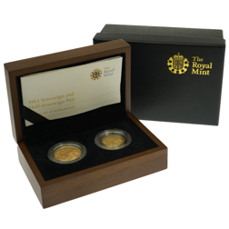 Pre-Owned 1911 UK Full and Half Sovereign Gold Coin Collection