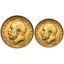 Pre-Owned 1911 UK Full and Half Sovereign Gold Coin Collection