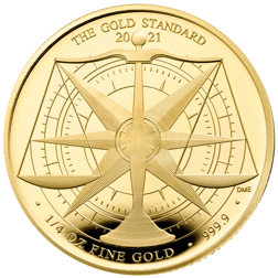 Pre-Owned 2021 Royal Mint The Gold Standard 1/4oz Proof Gold Coin