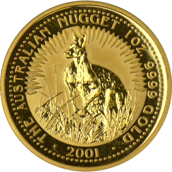 Pre-Owned 2001 Australian Nugget/Kangaroo 1oz Gold Coin