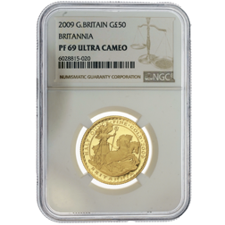 Pre-Owned 2009 UK Britannia 1/2oz Proof Gold Coin - NGC Graded PF69 Ultra Cameo - 6028815-020