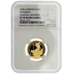 Pre-Owned 2006 UK Britannia 1/4oz Proof Gold Coin - NGC Graded PF70 Ultra Cameo - 6031311-041