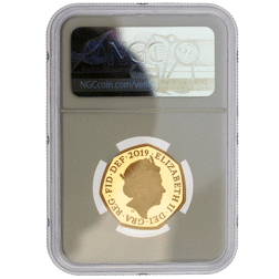 Pre-Owned 2019 UK Sherlock Holmes 50p Proof Gold Coin - NGC Graded PF70 Ultra Cameo - 6027544-001