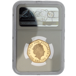 Pre-Owned 2019 UK Boy Scouts 50p Piedfort Proof Gold Coin - NGC Graded PF70 Ultra Cameo - 5878561-00