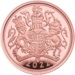 Pre-Owned 2022 UK Half Sovereign Proof Design Gold Coin