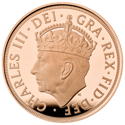 Pre-Owned 2023 UK Coronation Full Sovereign Proof Gold Coin