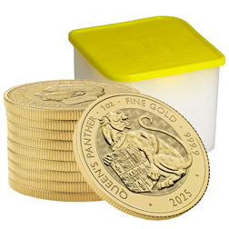 2025 UK Tudor Beasts Queen's Panther 1oz Gold Coin