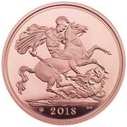 Pre-Owned 2018 UK Full Sovereign Proof Gold Coin - Damaged Outer Box