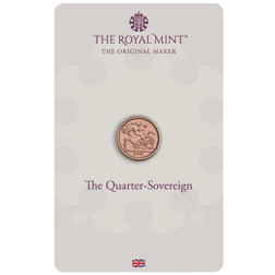 Pre-Owned 2024 UK Quarter Sovereign Gold Coin - Carded