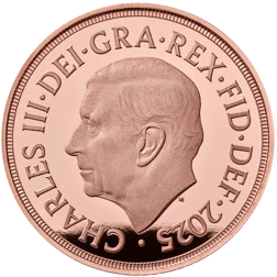 Pre-Owned UK 2025 Half Sovereign Shield Design Proof Gold Coin