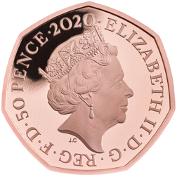 Pre-Owned 2020 UK 'Christopher Robin' 50p Proof Design Gold Coin