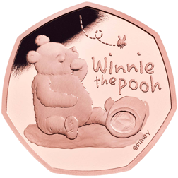 Pre-Owned 2020 UK 'Winnie the Pooh' 50p Proof Design Gold Coin