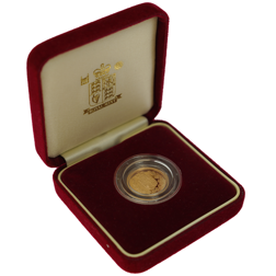Pre-Owned 2002 UK 'Shield' Half Sovereign Proof Gold Coin - Missing Outer Box