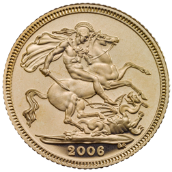 Pre-Owned 2006 UK Full Sovereign Proof Gold Coin - Missing Outer Box