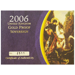 Pre-Owned 2006 UK Full Sovereign Proof Gold Coin - Missing Outer Box