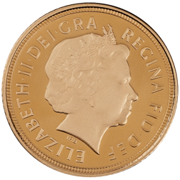Pre-Owned 2010 UK Half Sovereign Proof Gold Coin - Missing Outer Box