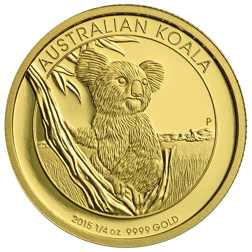 Pre-Owned 2015 Australian Koala 1/4oz Proof Gold Coin