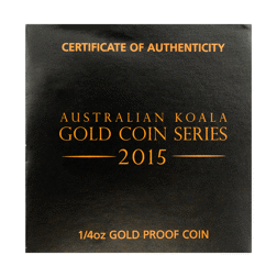 Pre-Owned 2015 Australian Koala 1/4oz Proof Gold Coin