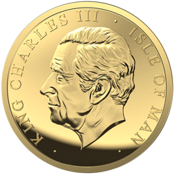 Pre-Owned Isle of Man King Charles III Angel 1/20oz Gold Coin - Mixed Dates