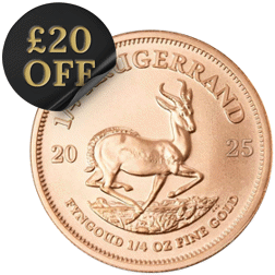 2025 South African Krugerrand 1/4oz Gold Coin
