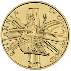Pre-Owned 2011 UK Britannia 1/4oz Proof Gold Coin