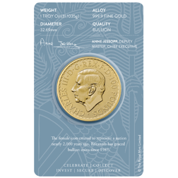 Pre-Owned UK King Charles III Britannia 1oz Gold Coin - Carded - Mixed Dates