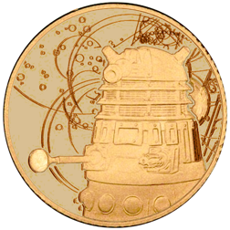 Pre-Owned UK Royal Mint Doctor Who 'Dalek' Proof Gold Medal