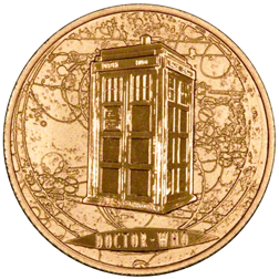 Pre-Owned UK Royal Mint Doctor Who 'Dalek' Proof Gold Medal