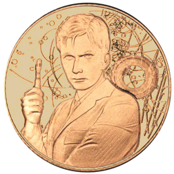 Pre-Owned UK Royal Mint Doctor Who - The Tenth Doctor Proof Gold Medal