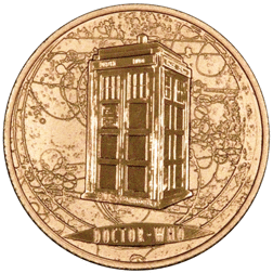 Pre-Owned UK Royal Mint Doctor Who - The Tenth Doctor Proof Gold Medal