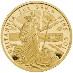 Pre-Owned UK 2020 Britannia 1oz Proof Design Gold Coin