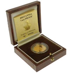 Pre-Owned 1987 UK Britannia 1/4oz Proof Gold Coin