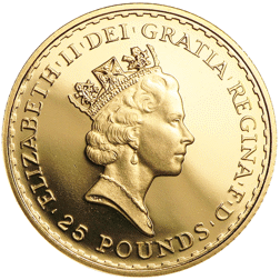 Pre-Owned 1987 UK Britannia 1/4oz Proof Gold Coin