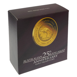 Pre-Owned 2014 Australian Kangaroo 25th Anniversary 1/4oz