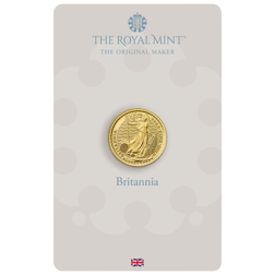 Pre-Owned UK King Charles III Britannia 1/10oz Gold Coin - Carded - Mixed Dates