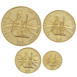 Pre-Owned 2011 UK Britannia Proof Gold 4-Coin Set