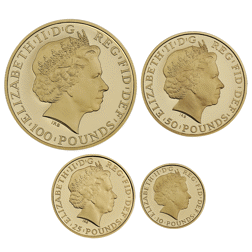 Pre-Owned 2011 UK Britannia Proof Gold 4-Coin Set