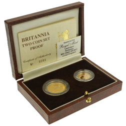 Pre-Owned 1989 UK Britannia Proof Gold 2-Coin Set