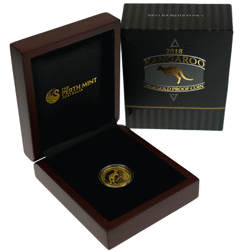 Pre-Owned 2018 Australian Kangaroo 1/4oz Proof Gold Coin