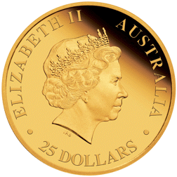 Pre-Owned 2018 Australian Kangaroo 1/4oz Proof Gold Coin