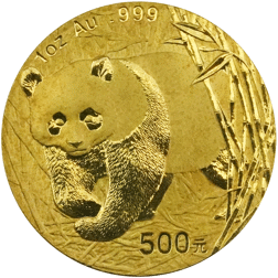 Pre-Owned 2001 Chinese Panda 1oz Gold Coin