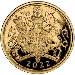 Pre-Owned 2022 UK Full Sovereign Proof Design Gold Coin