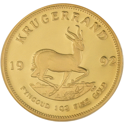Pre-Owned 1992 South African Krugerrand 1oz Proof Design Gold Coin