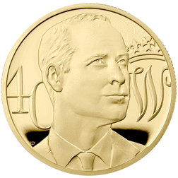 Pre-Owned 2022 UK Duke of Cambridge 40th Birthday 2oz Proof Gold Coin